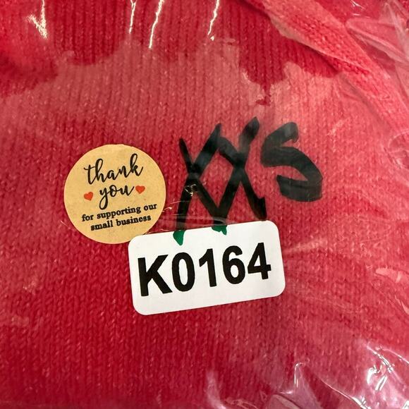 Abound Cropped Sweater Red Women's Size XX Small Soft Boxy Oversized Cozy - Picture 10 of 10